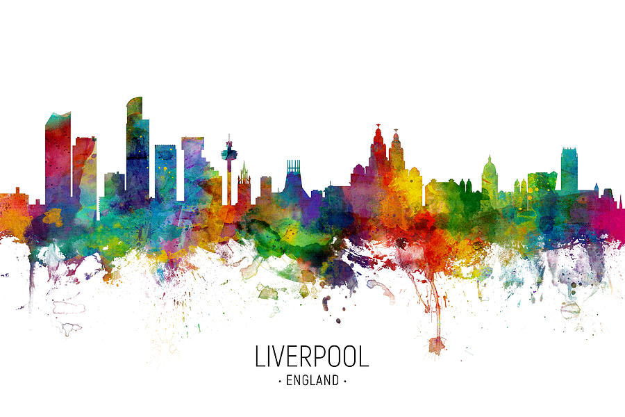 Liverpool England Skyline by Michael Tompsett