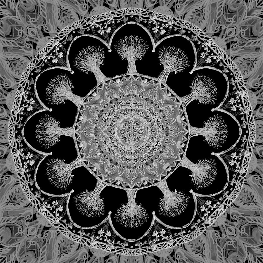 Mandala Tree Of Life #14 Digital Art by Sandrine Kespi - Fine Art America