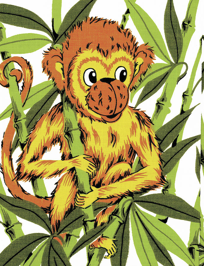 Jungle Drawing - Monkey #14 by CSA Images