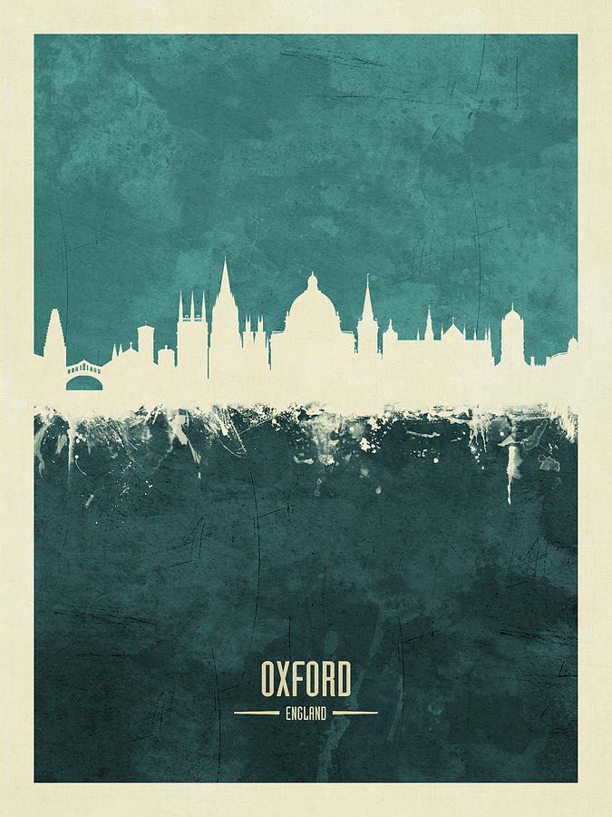 Skyline Digital Art - Oxford England Skyline #14 by Michael Tompsett