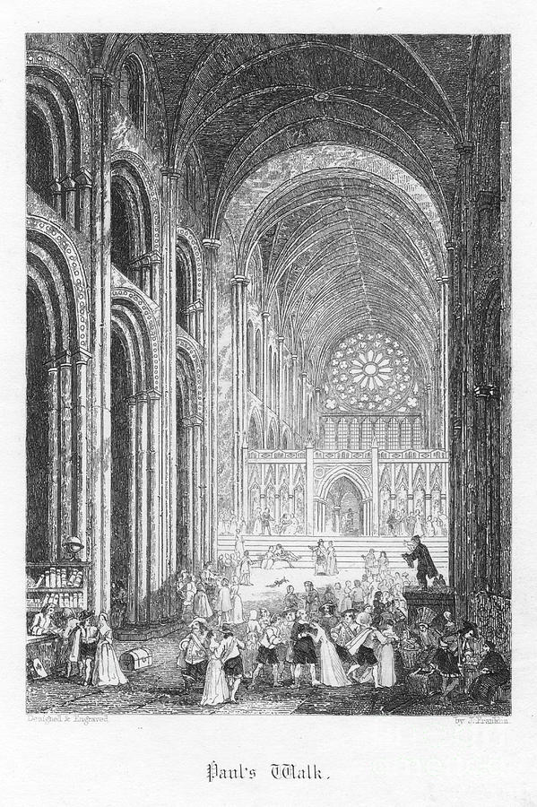 Scene From Old St Pauls By William #14 Drawing by Print Collector
