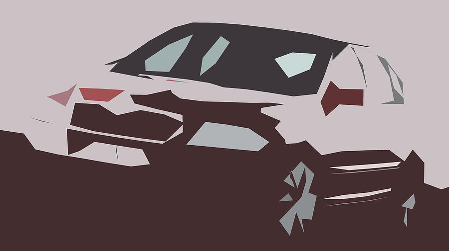 Skoda Octavia RS Abstract Design #14 Digital Art by CarsToon Concept