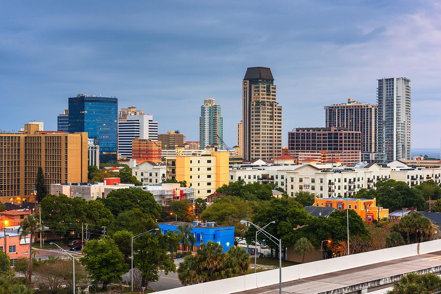 Architecture Photograph - St. Petersburg, Florida, Usa Downtown #14 by Sean Pavone