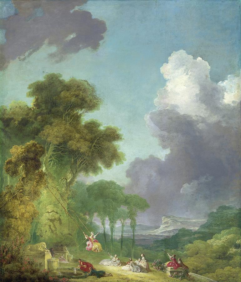 Romantic Painting - The Swing by Jean-honore Fragonard