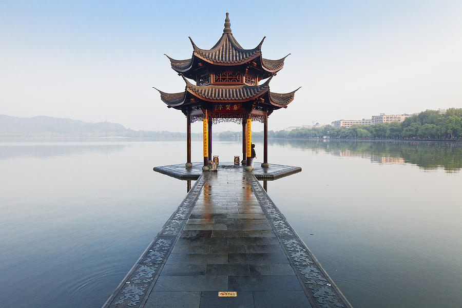 West Lake, Zhenjiang, China #14 Digital Art by Luigi Vaccarella