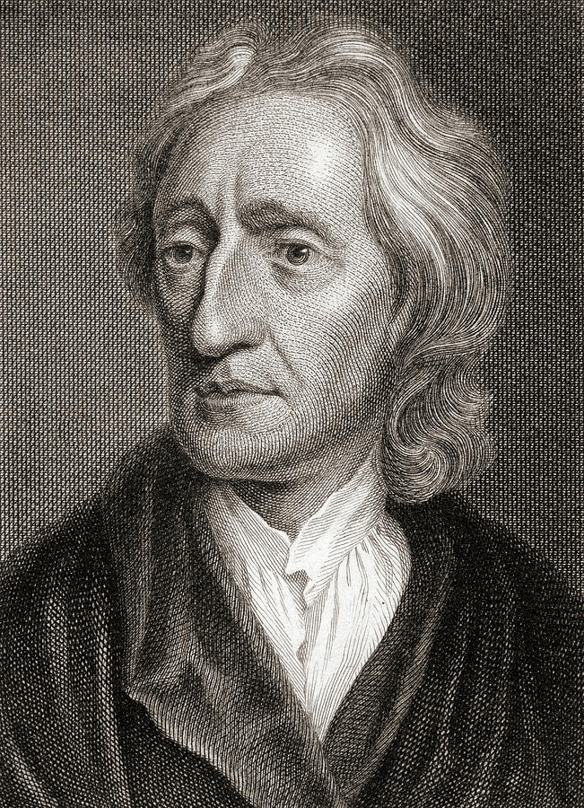 John Locke, 1632 to 1704. English philosopher. 1 Drawing by Ken Welsh