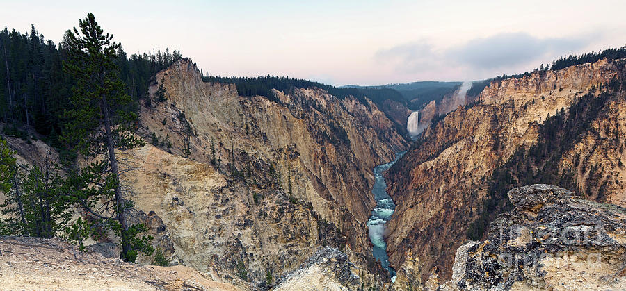 1495 Grand Canyon of Yellowstone Panoramic Photograph by Steve Sturgill