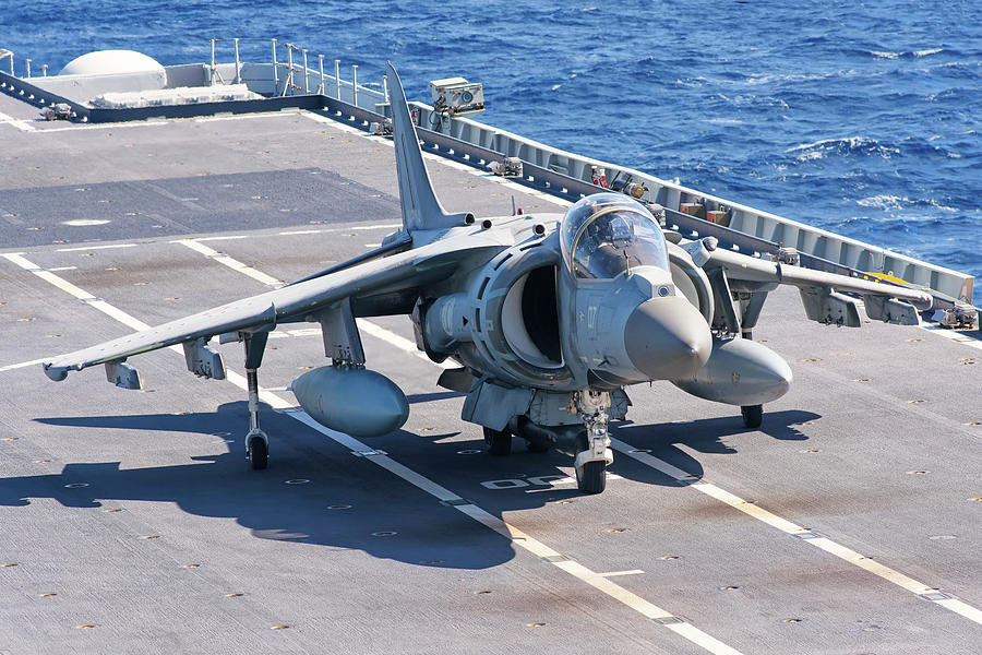 An Av-8b+ Harrier II Jet Aboard Photograph by Daniele Faccioli - Fine ...