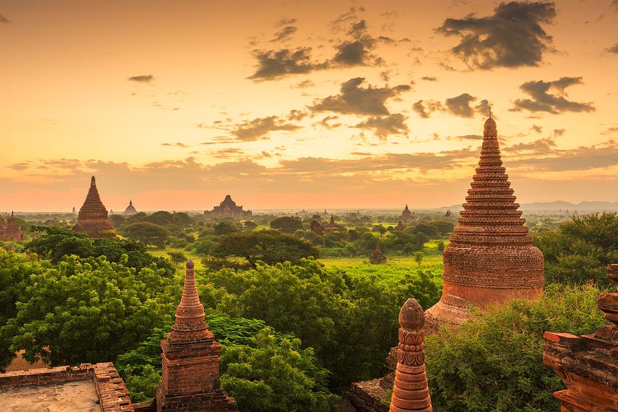 Architecture Photograph - Bagan, Myanmar Temples #15 by Sean Pavone