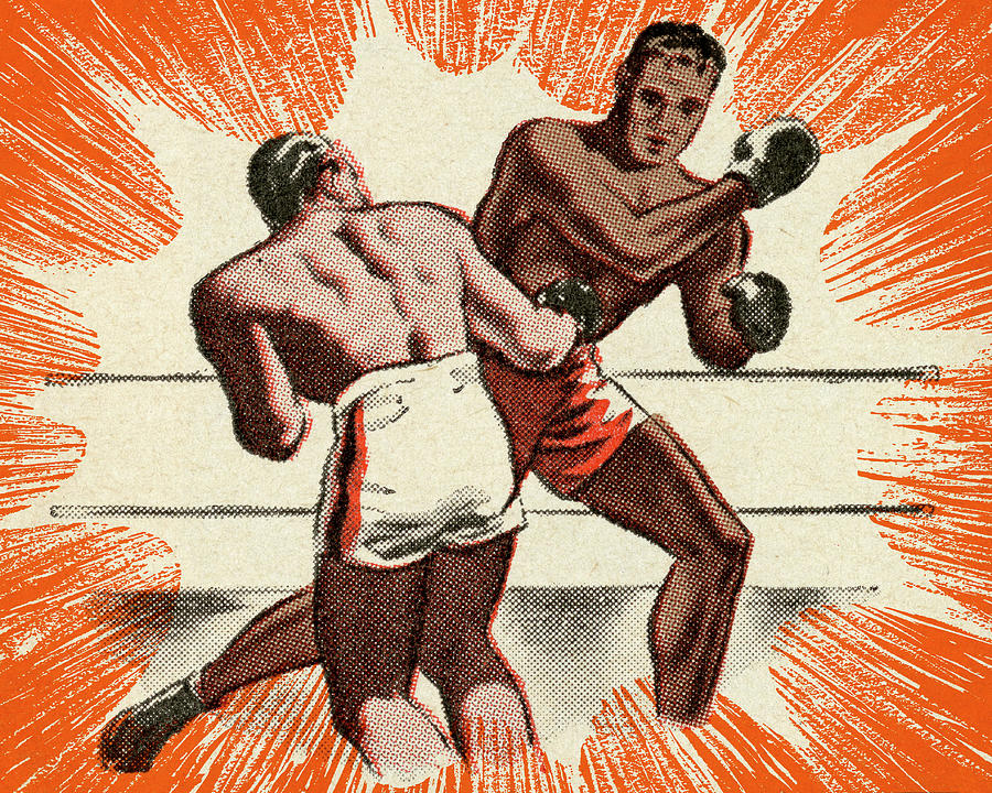 Sports Drawing - Boxing Match #15 by CSA Images