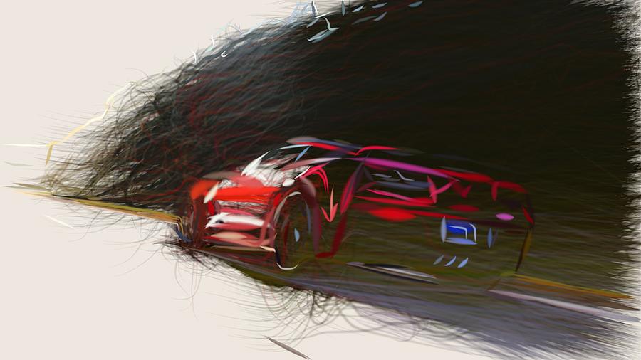 Chevrolet Corvette Z06 Drawing #16 Digital Art by CarsToon Concept