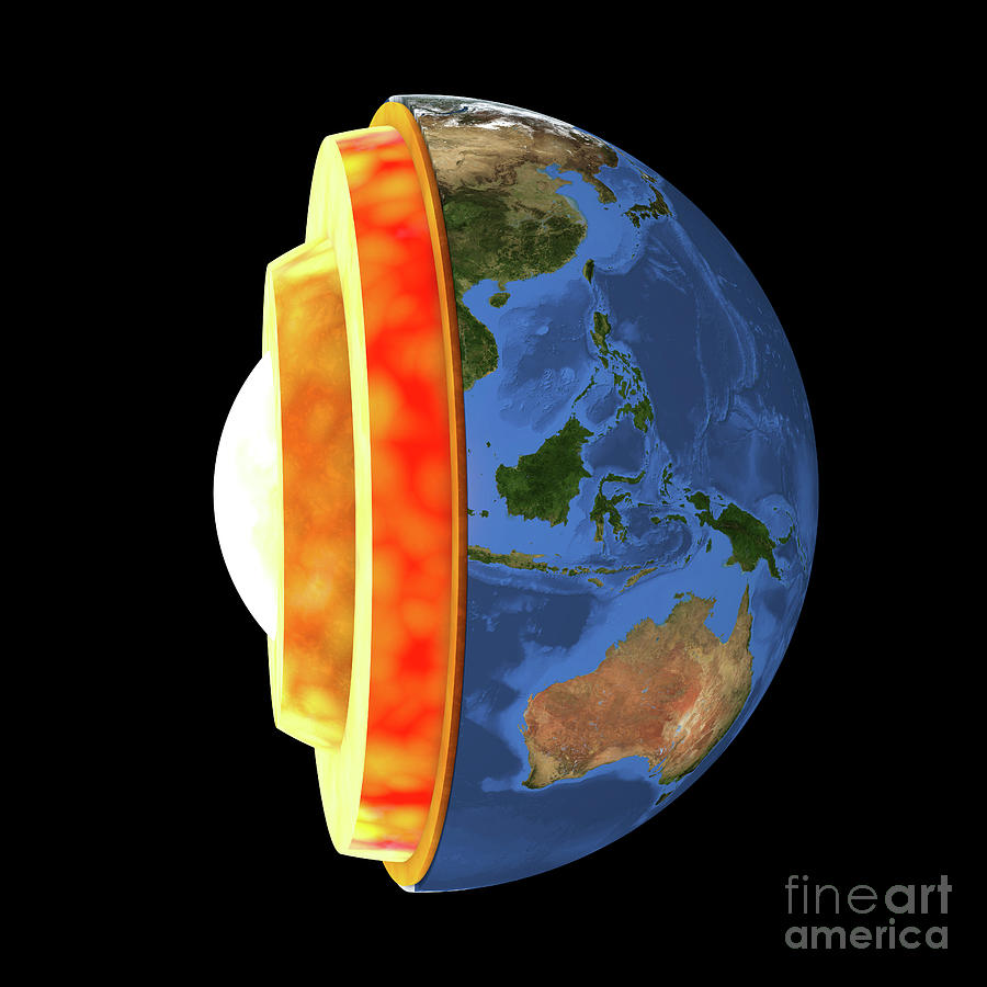 Earth's Internal Structure Photograph by Kateryna Kon/science Photo