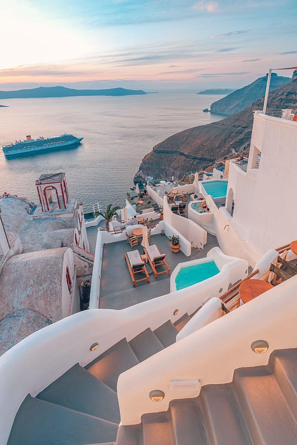 Fantastic Evening View Of Santorini Photograph by Levente Bodo - Fine ...