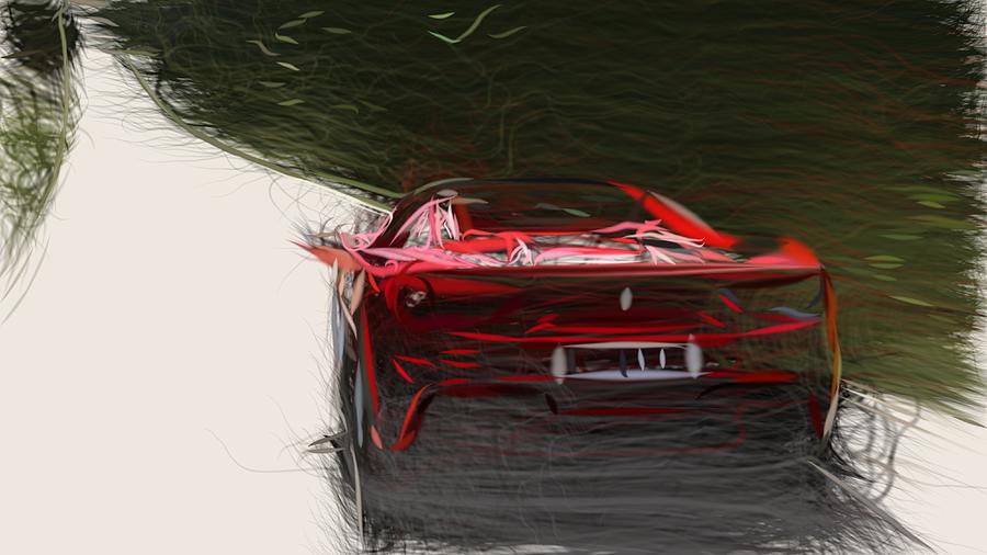 Ferrari 488 Spider Draw By Carstoon Concept