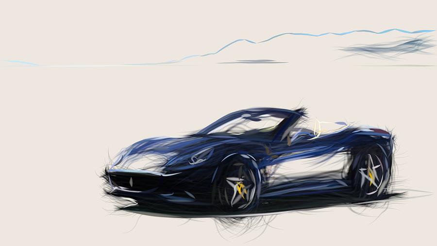 Ferrari California Draw #15 Photograph by CarsToon Concept