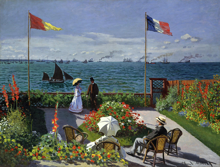 Garden at Sainte-Adresse. #15 Painting by Claude Monet