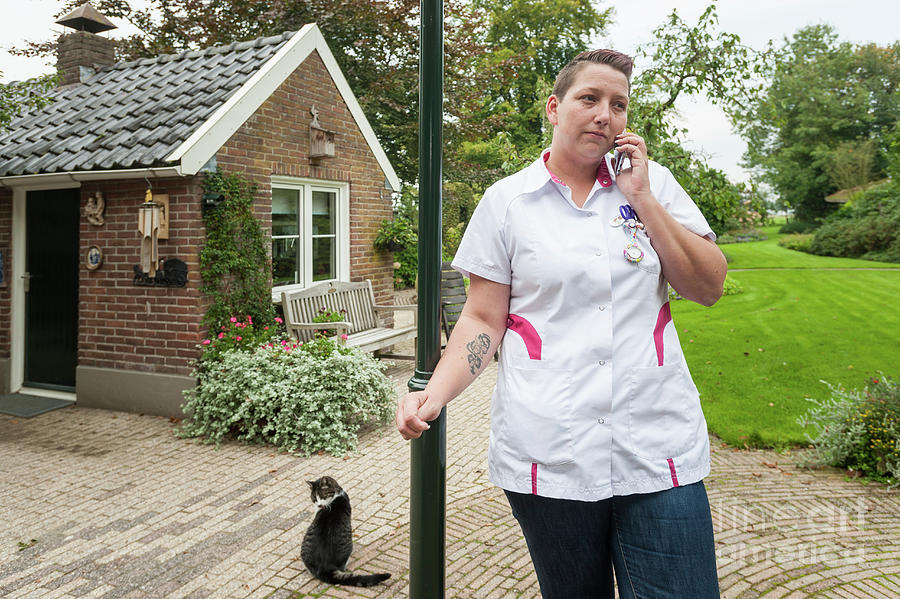 Home Care Nursing #15 Photograph by Arno Massee/science Photo Library