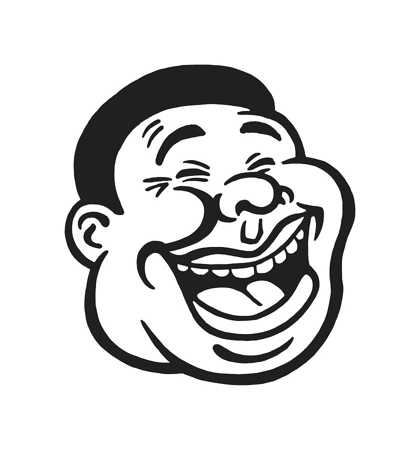 laughing man face