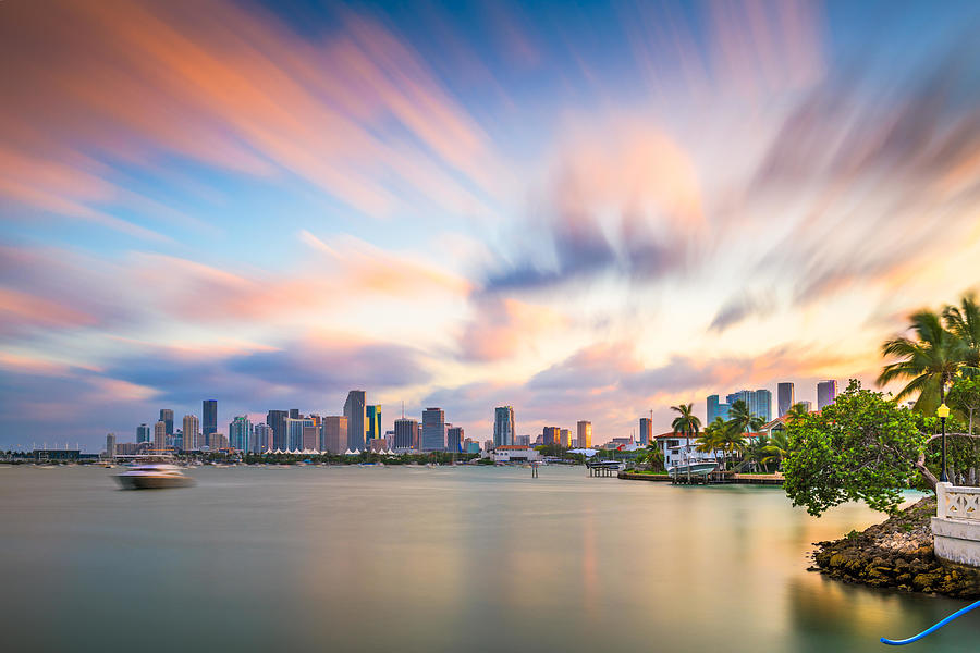 Miami Photograph - Miami, Florida, Usa Downtown Skyline #15 by Sean Pavone