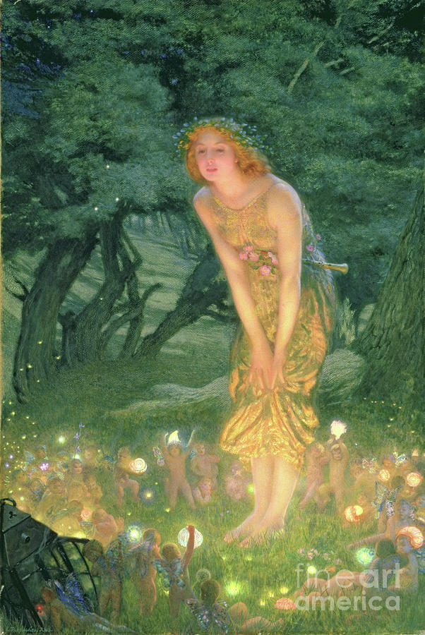 Midsummer Eve Painting by Edward Robert Hughes Midsummer Eve Painting by Edward Robert Hughes