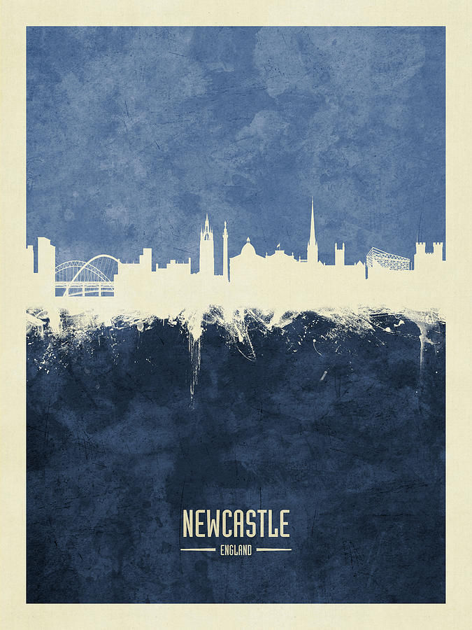 Newcastle England Skyline #15 Digital Art by Michael Tompsett