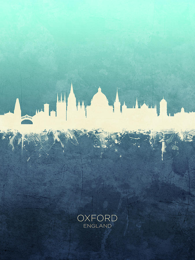 Skyline Digital Art - Oxford England Skyline #15 by Michael Tompsett