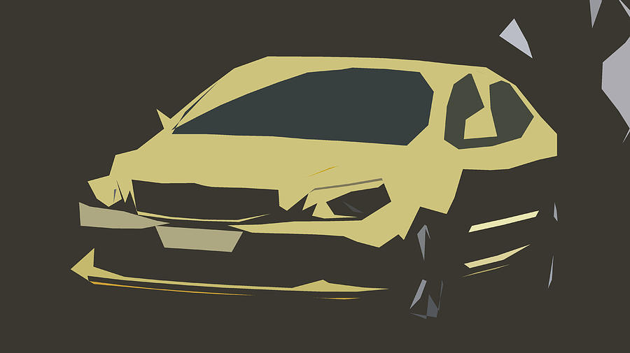 Skoda Octavia RS Abstract Design #15 Digital Art by CarsToon Concept