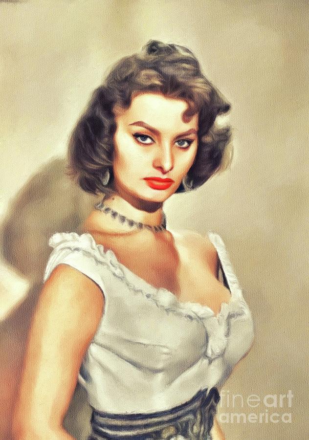 Sophia Loren, Vintage Movie Star #15 Painting by Esoterica Art Agency