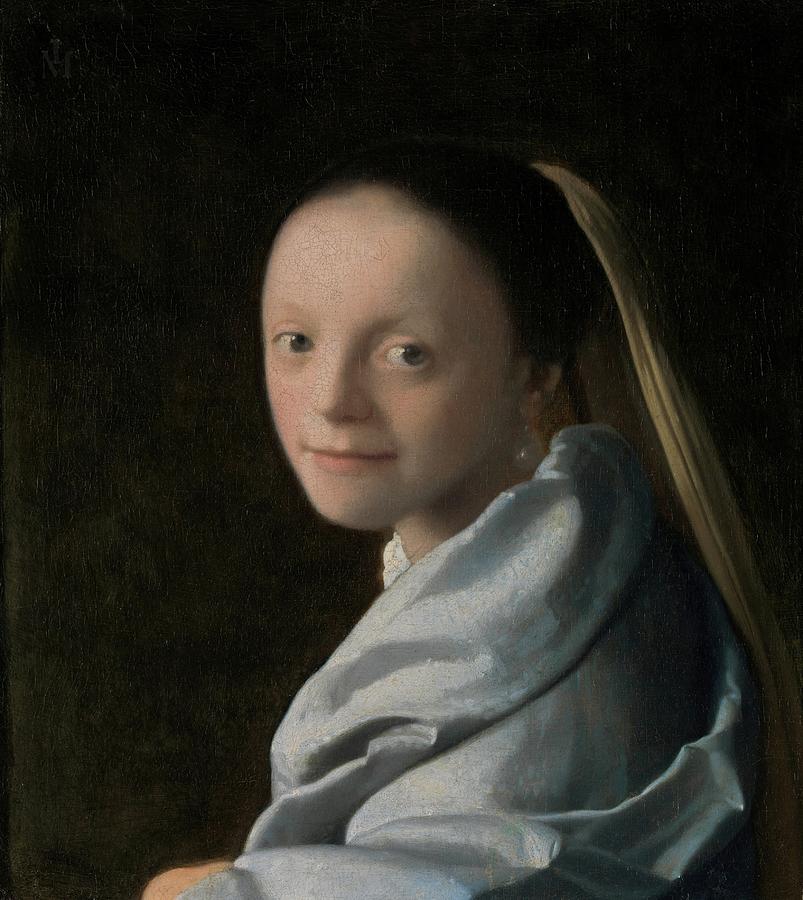 Study Of A Young Woman Painting by Johannes Vermeer Study Of A Young Woman Painting by Johannes Vermeer