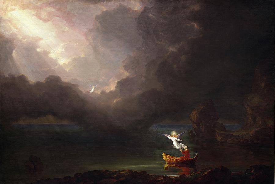 Thomas Cole Painting - The Voyage Of Life  Old Age by Thomas Cole