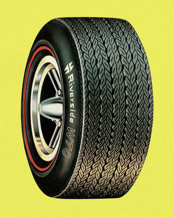 Transportation Drawing - Tire #15 by CSA Images