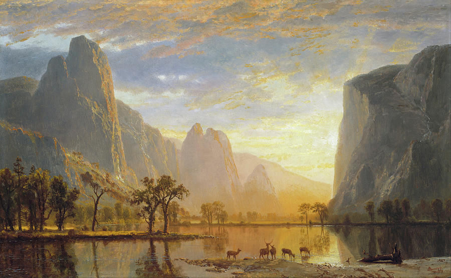 Valley of the Yosemite #15 Painting by Albert Bierstadt
