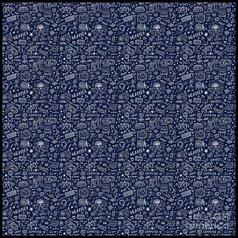 Video Games Pattern Gaming Console Computer Play Digital Art by Mister Tee