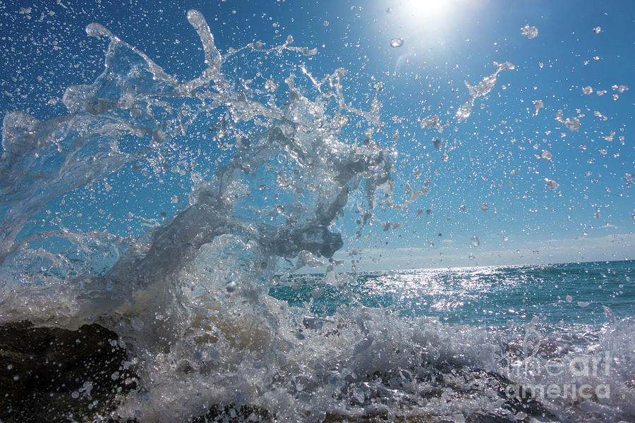 Waves Breaking Against Rocks #15 Photograph by Wladimir Bulgar/science Photo Library
