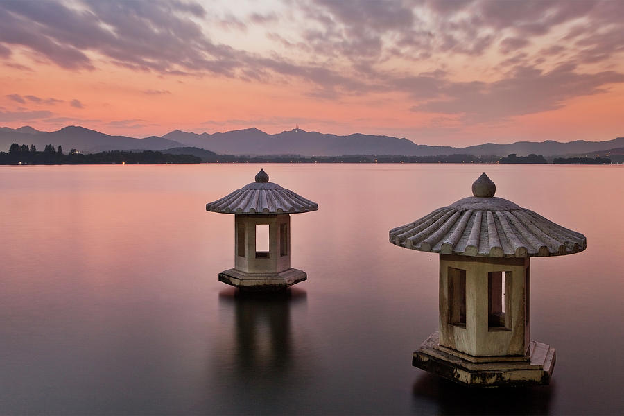 West Lake, Zhenjiang, China #15 Digital Art by Luigi Vaccarella