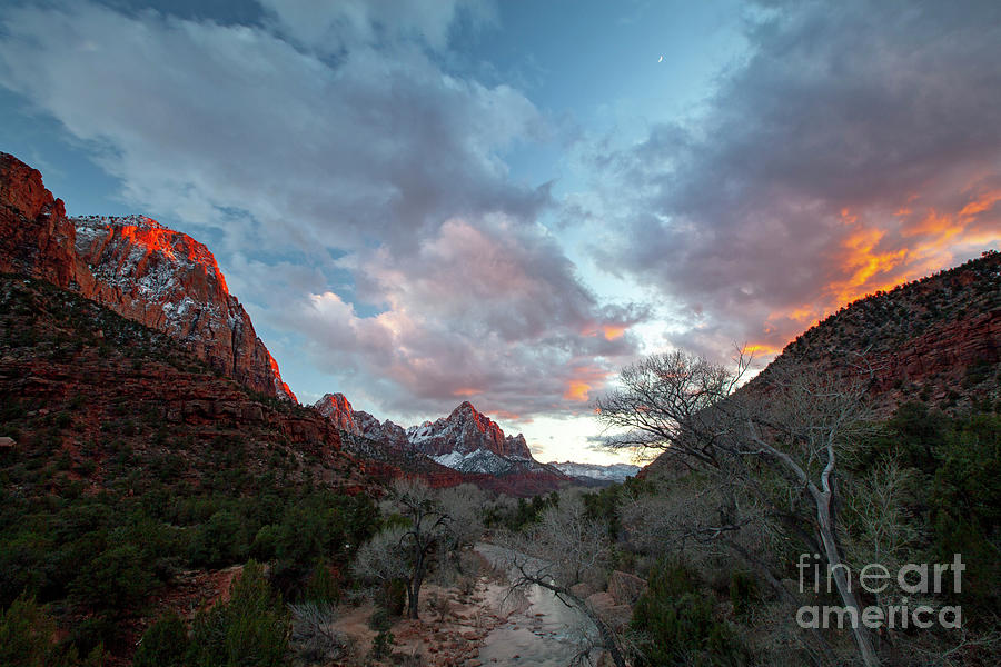 1539 Sunset Over Watchman  Photograph by Steve Sturgill
