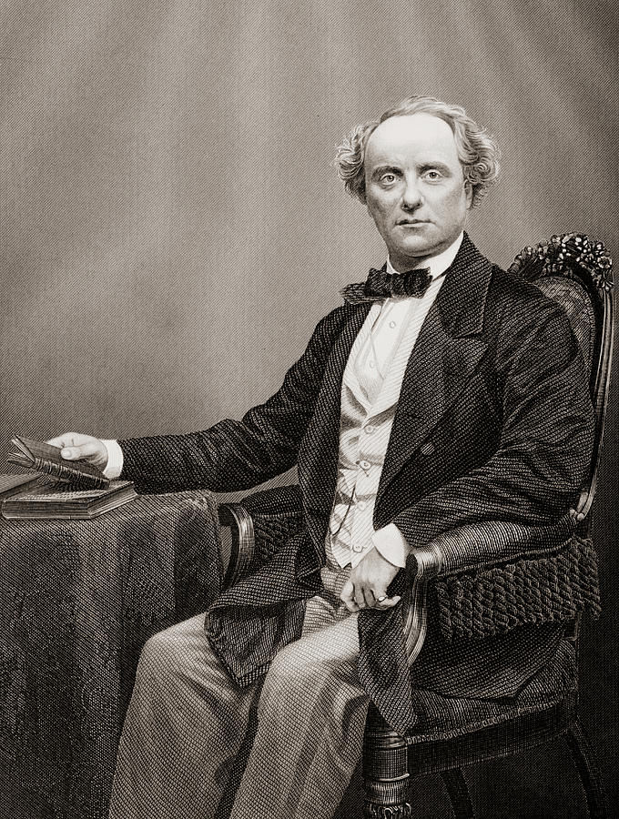 Actor Drawing - Charles John Kean, 1811-1868.  English  actor. by Ken Welsh