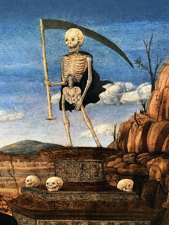 15th Century Skeleton Painting Painting by Marilyn Hunt