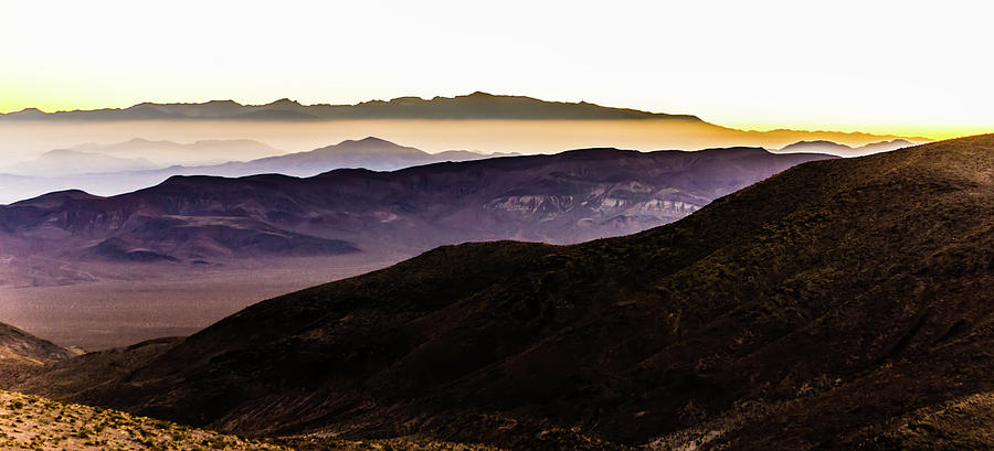 Beautiful Sunrise Over Mountain Layers Over Death Valley Nationa #16 Photograph by Alex Grichenko