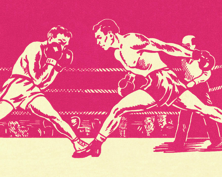Sports Drawing - Boxing Match #16 by CSA Images