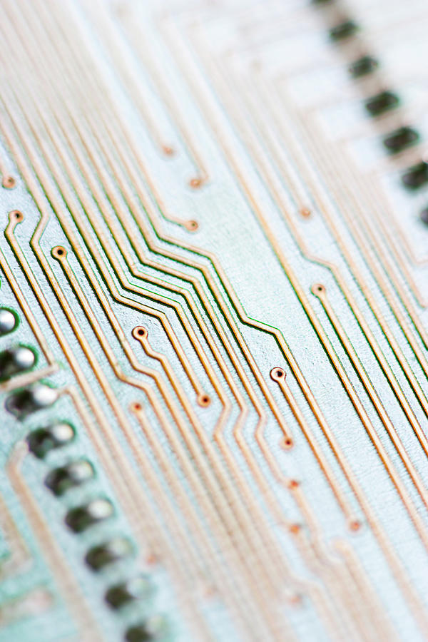 Close-up Of A Circuit Board #16 Photograph by Nicholas Rigg