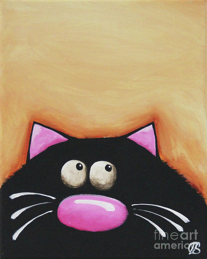 Fat Cat #17 Painting by Lucia Stewart