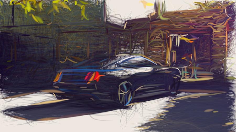 Ford Mustang GT Drawing #17 Digital Art by CarsToon Concept
