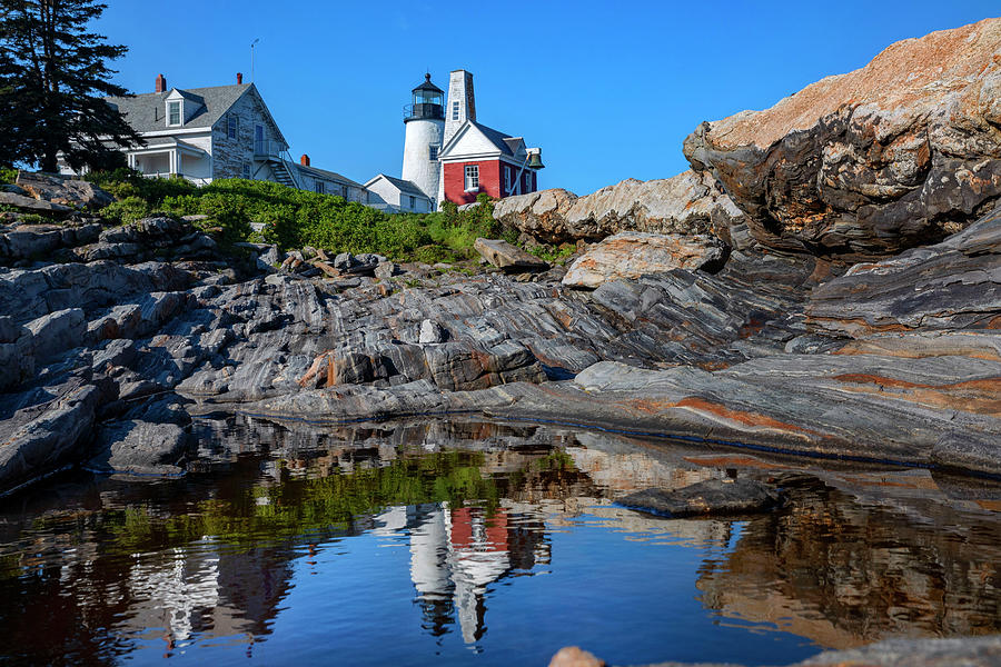 Landmark Digital Art - Lighthouse, Pemaquid, Maine #16 by Claudia Uripos