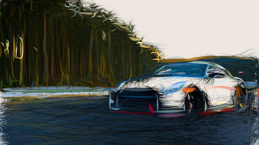 Nissan GT R Draw Digital Art by CarsToon Concept - Fine Art America