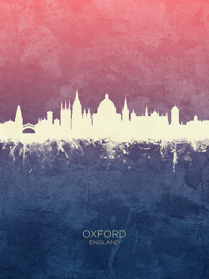 Skyline Digital Art - Oxford England Skyline #16 by Michael Tompsett