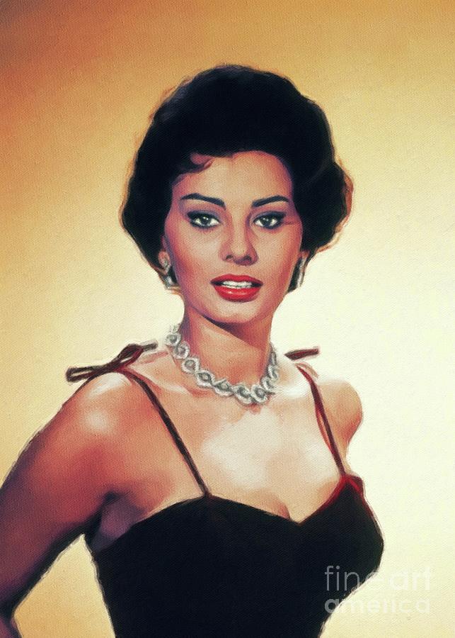 Sophia Loren Vintage Movie Star Painting By Esoterica Art Agency