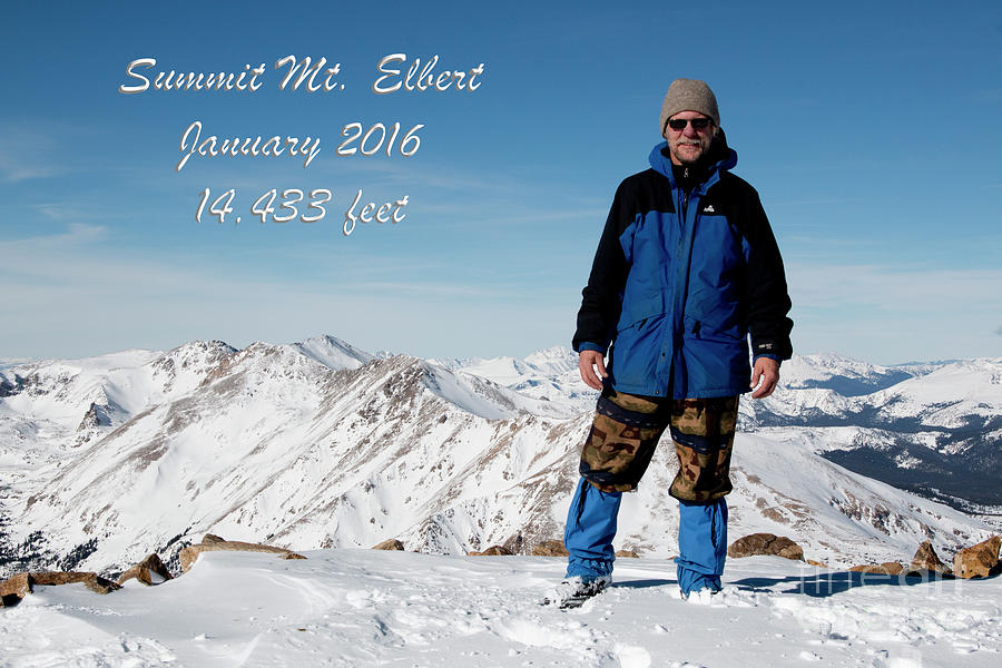 Summit of Mount Elbert Colorado in Winter #16 Photograph by Steven Krull