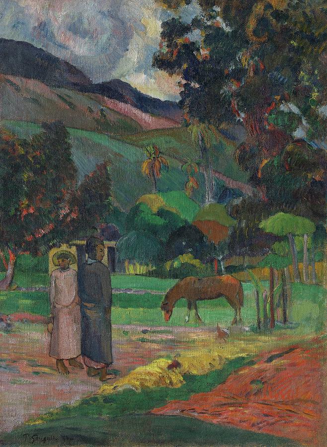 Tahitian Landscape Painting by Paul Gauguin