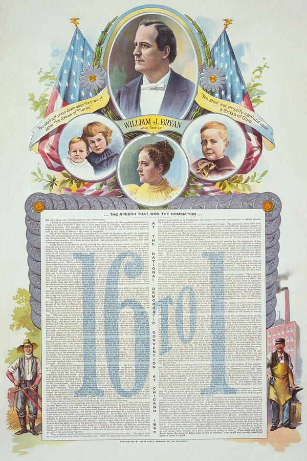 Election Painting - 16 to 1. ... the speech that won the nomination ... at the National Democtratic Convention at Chicago, 1896 by The Henderson Lith. Co.